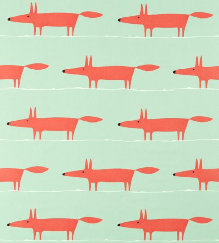 Mr Fox Sage/Poppy | Malcolm Fabrics NZ