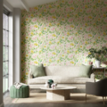 Marie Fig leaf/Honey/Blossom 112909 | Malcolm Fabrics NZ Marie Fig leaf/Honey/Blossom 112909 | Malcolm Fabrics NZ