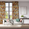 Flores Rust/Ruby/Nordic Blue 120576 | Malcolm Fabrics NZ