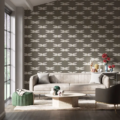 Demoiselle Graphite/Almond 111242 | Malcolm Fabrics NZ