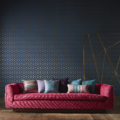 Tessellation Marine/Copper 111986 | Malcolm Fabrics NZ Tessellation Marine/Copper 111986 | Malcolm Fabrics NZ