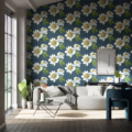 Paeonia Azurite/Meadow/Nectar 112842 | Malcolm Fabrics NZ