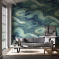 Reflected Obsidian Azurite - 112852 | Malcolm Fabrics NZ Reflected Obsidian Azurite - 112852 | Malcolm Fabrics NZ