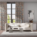 Synchronic Brazilian Rosewood/Onsen/Fire 133873 | Malcolm Fabrics NZ