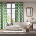 Zinnia Emerald/Sky 133888 | Malcolm Fabrics NZ