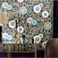 Komovi Midnight/Gold 112160 | Malcolm Fabrics NZ