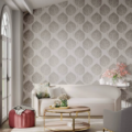 Leaf Chalk/Silver 112609 | Malcolm Fabrics NZ