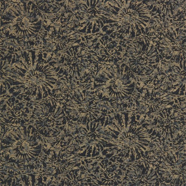 Ammonite Charcoal/Brass | Malcolm Fabrics NZ