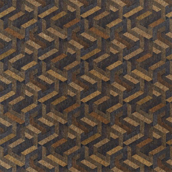 Escheresque Charcoal/Natural | Malcolm Fabrics NZ