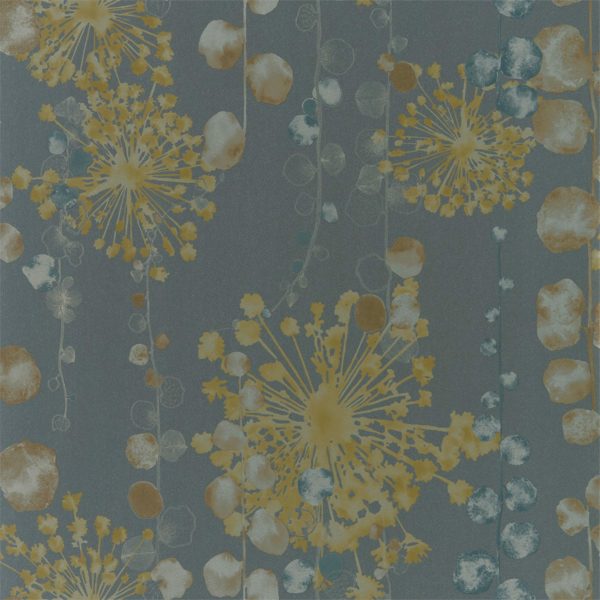 Moku Graphite/Mustard | Malcolm Fabrics NZ