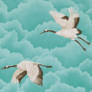 Cranes In Flight Marine | Malcolm Fabrics NZ