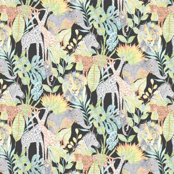 Into The Wild Midnight Jungle | Malcolm Fabrics NZ