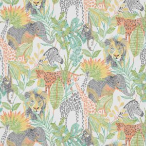Into The Wild Mandarin/Gecko/Pineapple | Malcolm Fabrics NZ