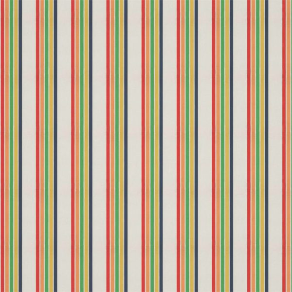 Helter Skelter Stripe Navy/Poppy/Apricot/Gecko | Malcolm Fabrics NZ