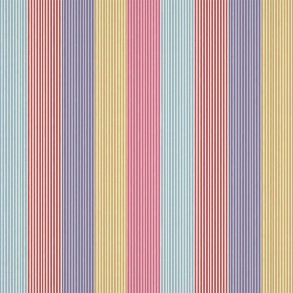 Funfair Stripe Grape/Cherry/Pineapple/Blossom | Malcolm Fabrics NZ