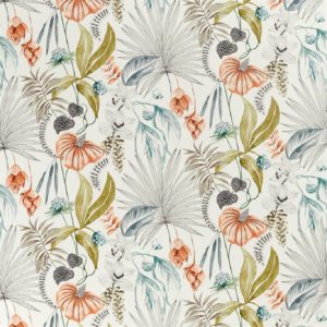 Habanera Coral/Harbour/Lime | Malcolm Fabrics NZ