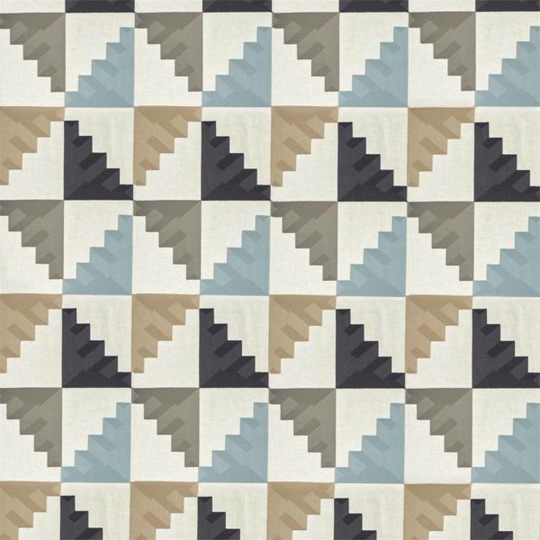 Mehari Sky/ Maize/ Charcoal | Malcolm Fabrics NZ