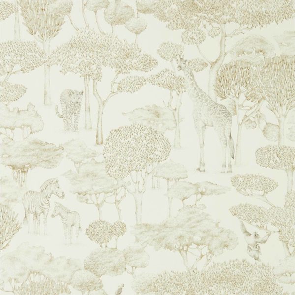 Shamwari Chalk/Gold | Malcolm Fabrics NZ