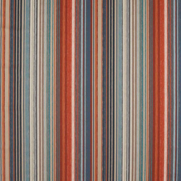 Spectro Stripe Teal/Sedonia/Rust | Malcolm Fabrics NZ