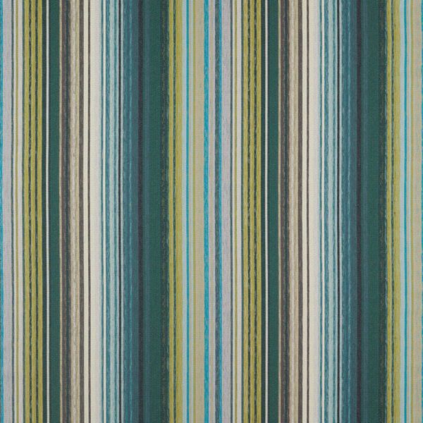 Spectro Stripe Emerald/Marine/Lichen | Malcolm Fabrics NZ