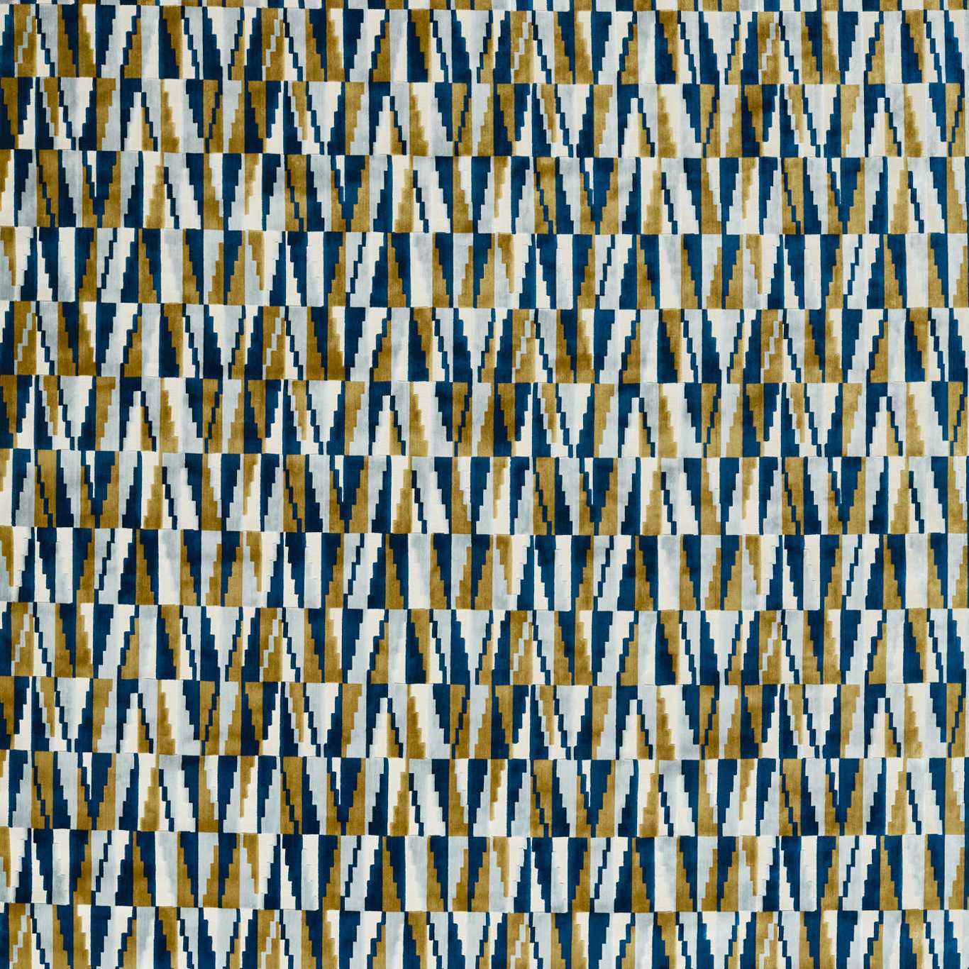 Acute Cobalt/ Ochre | Malcolm Fabrics NZ
