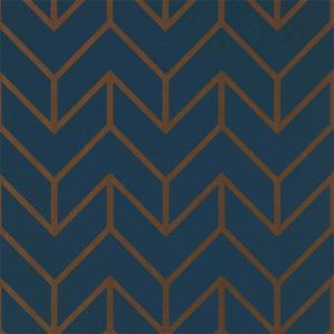 Tessellation Marine/Copper | Malcolm Fabrics NZ