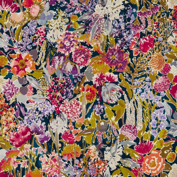 Sanguine Pomegranate/Clemantine/Peony/Blueberry | Malcolm Fabrics NZ