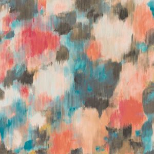 Exuberance Coral/Turquoise | Malcolm Fabrics NZ