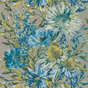 Floreale Cornflower/Gilver | Malcolm Fabrics NZ