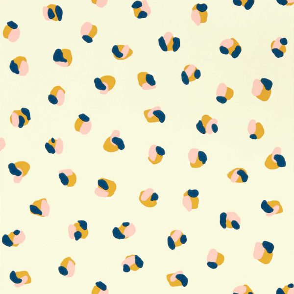 Leopard Dots Pebble/Milkshake | Malcolm Fabrics NZ