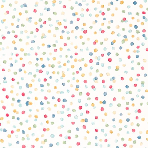 Lots of Dots Pistachio/Pimento/Denim | Malcolm Fabrics NZ