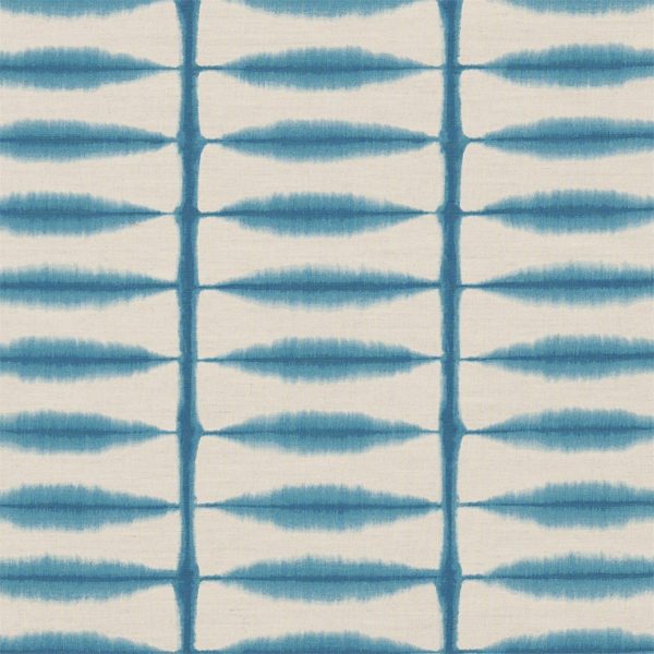 Shibori Teal/Linen | Malcolm Fabrics NZ