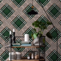 CHECKERED PATCHWORK British Green WP20389 | Malcolm Fabrics NZ CHECKERED PATCHWORK British Green WP20389 | Malcolm Fabrics NZ