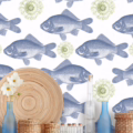 FISH BLUE WP20009 | Malcolm Fabrics NZ FISH BLUE WP20009 | Malcolm Fabrics NZ