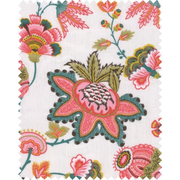MIDSUMMER FLORAL Embroidered | Malcolm Fabrics NZ