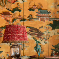 FLOATING WORLD Golden WP20647 | Malcolm Fabrics NZ