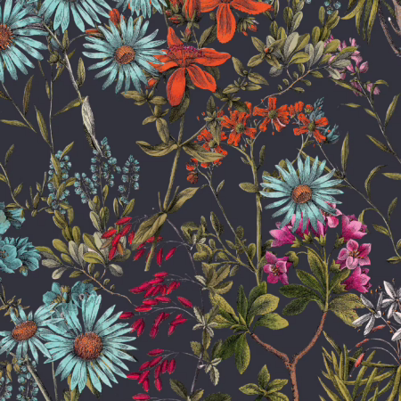 SUMMERISH Charcoal WP20309 | Malcolm Fabrics NZ