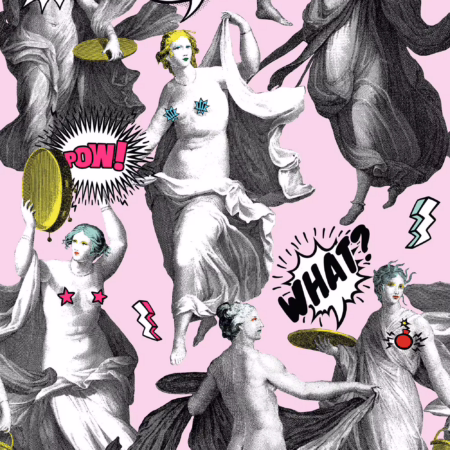 WATCH OUT! Pink WP20385 | Malcolm Fabrics NZ