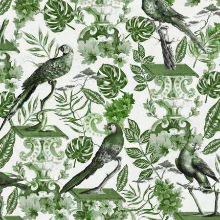 LA VOLIERE GREEN WP20438 | Malcolm Fabrics NZ