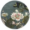 Waterlily Midnight Pond 38608 round | Malcolm Fabrics NZ