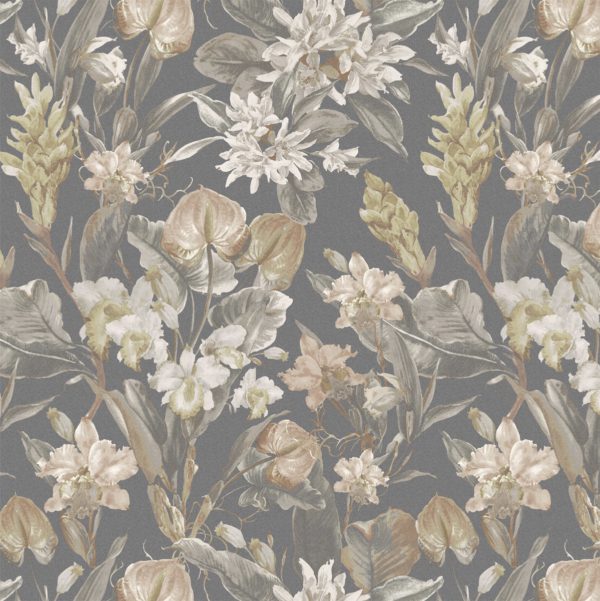 FLORENCE GRAPHITE BLOOM | Malcolm Fabrics NZ