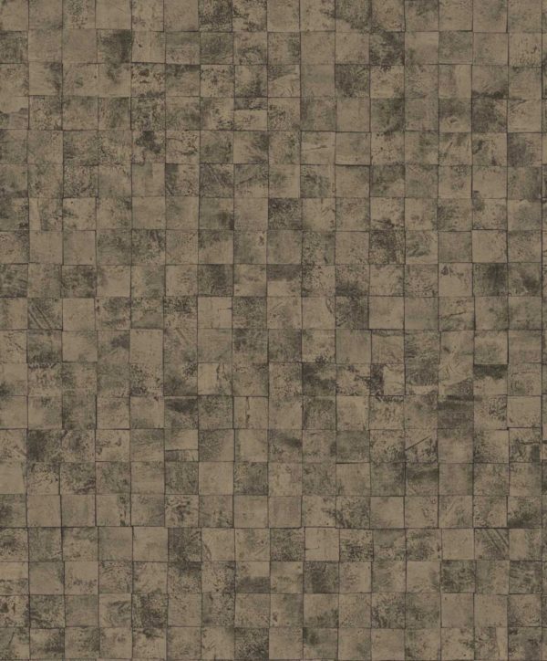 MOSAIC BROWN/GOLD A | Malcolm Fabrics NZ