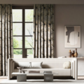 Aucuba Steel/Jet 132242 | Malcolm Fabrics NZ