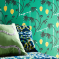 Kimiko Bottle Green//Chartreuse - 112938 | Malcolm Fabrics NZ