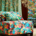 Journey of Discovery Velvet Ionian/Harissa/Emerald 121125 | Malcolm Fabrics NZ
