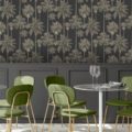 CALIFORNIA PALM MOCHA & GOLD ML01416 | Malcolm Fabrics NZ