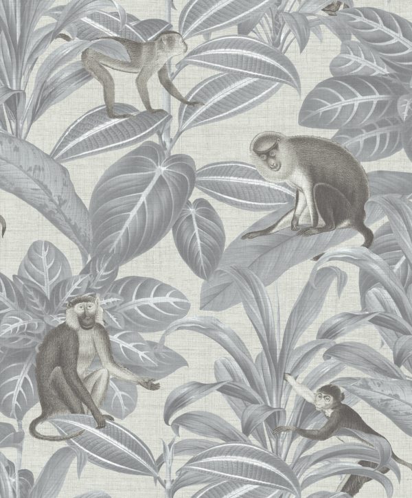 INDIAN MONKEY DUSK GREY | Malcolm Fabrics NZ