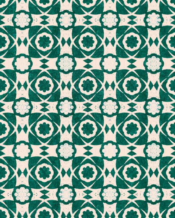 AEGEAN TILES Ultramarine Green | Malcolm Fabrics NZ