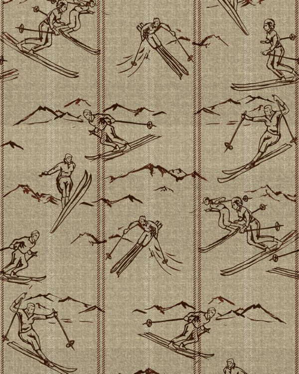 ISCHGL Taupe Wallpaper | Malcolm Fabrics NZ
