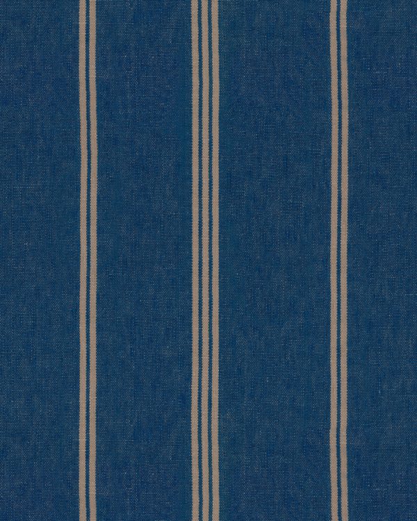 KATALIN STRIPE Seaport Blue | Malcolm Fabrics NZ